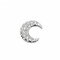 Moon Crystal Rhinestone Buckle Decorative Sparkling Accessory DIY Crafts 2 Inch